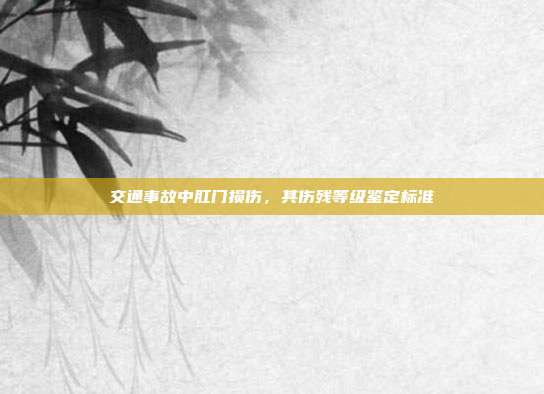 交通事故中肛門損傷,其傷殘等級鑒定標準