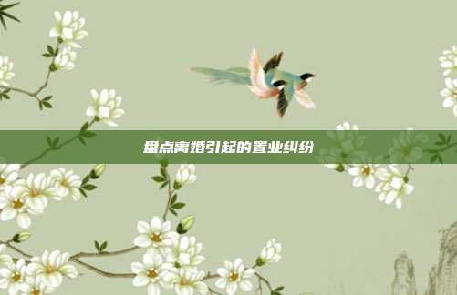 盤點離婚引起的置業糾紛