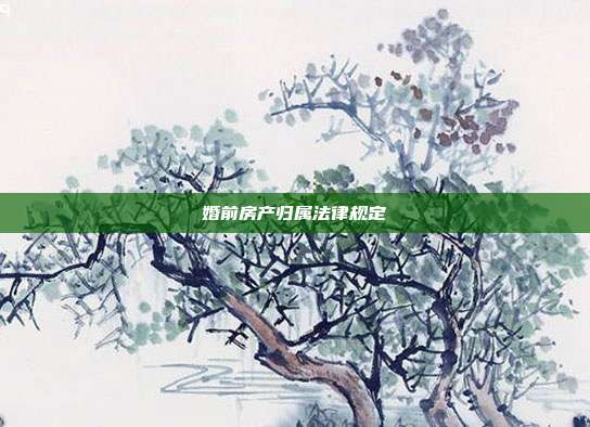 婚前房產(chǎn)歸屬法律規(guī)定