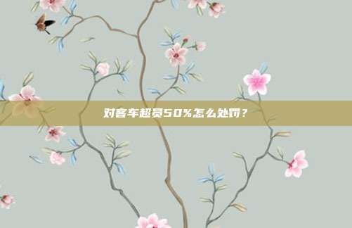 對(duì)客車超員50%怎么處罰?