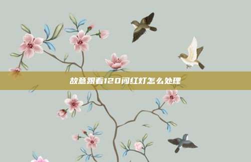 故意跟著120闖紅燈怎么處理