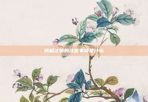 商標(biāo)注冊的注意事項是什么