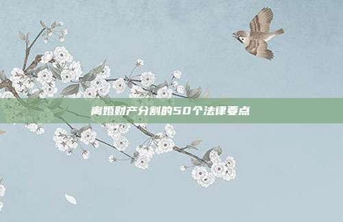 離婚財產分割的50個法律要點