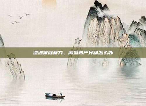 遭遇家庭暴力、離婚財產分割怎么辦