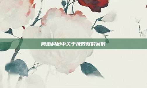 離婚糾紛中關于撫養權的案例
