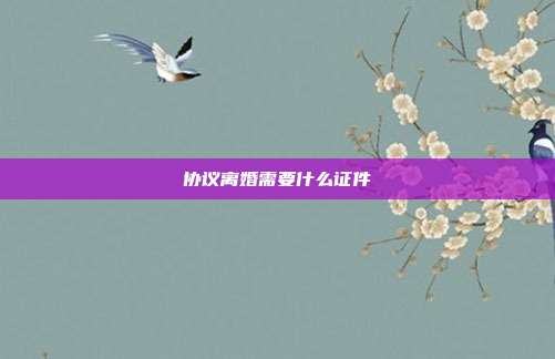 協(xié)議離婚需要什么證件