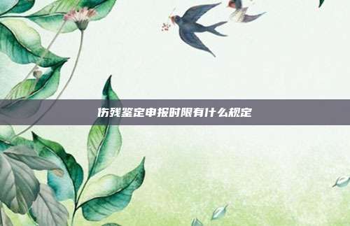 傷殘鑒定申報時限有什么規定