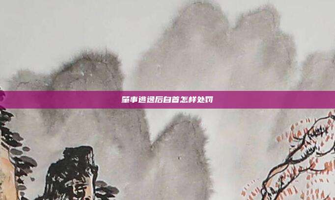 肇事逃逸后自首怎樣處罰