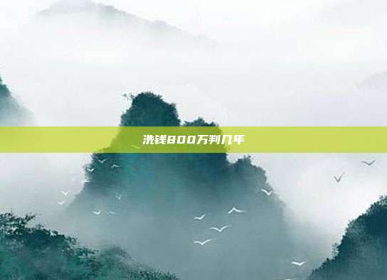 洗錢800萬判幾年