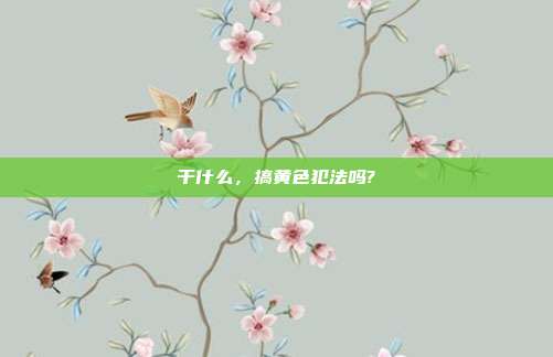 干什么，搞黃色犯法嗎?