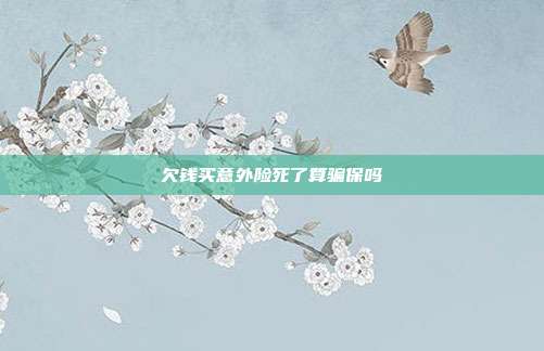 欠錢買意外險死了算騙保嗎