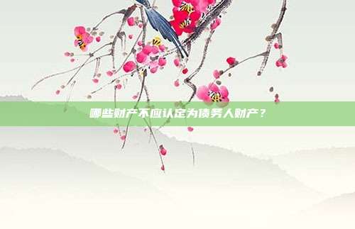 哪些財產不應認定為債務人財產？
