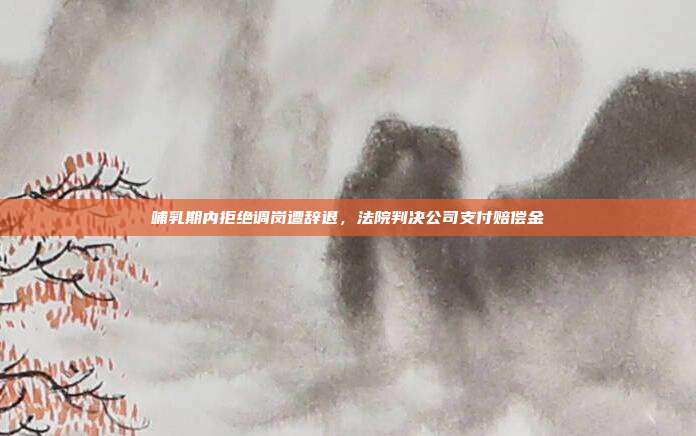 哺乳期內拒絕調崗遭辭退，法院判決公司支付賠償金