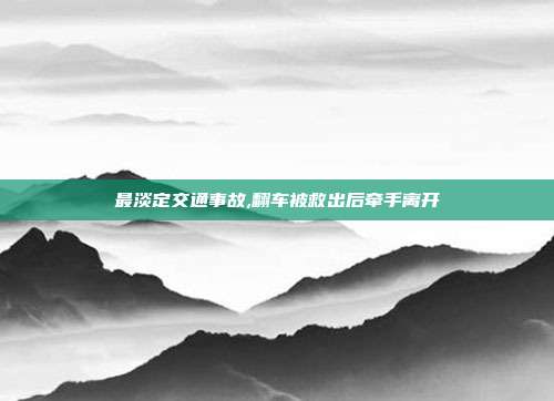 最淡定交通事故,翻車被救出后牽手離開