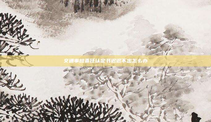 交通事故責任認定書遲遲不出怎么辦